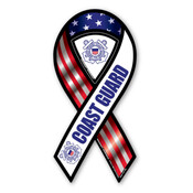 US Coast Guard RWB 2-in-1 8" Ribbon Magnet