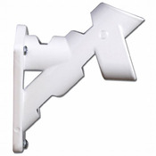 2-position Bracket, 1" White Cast Aluminum